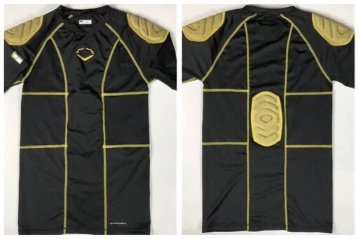 Camisa atlética de fútbol acolchada HybridPro grande negra ajustada EVOSHIELD para hombre usada en excelente estado Foto 2 de 4