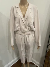 Amanda Uprichard blush pink jacket and capri crop pants small