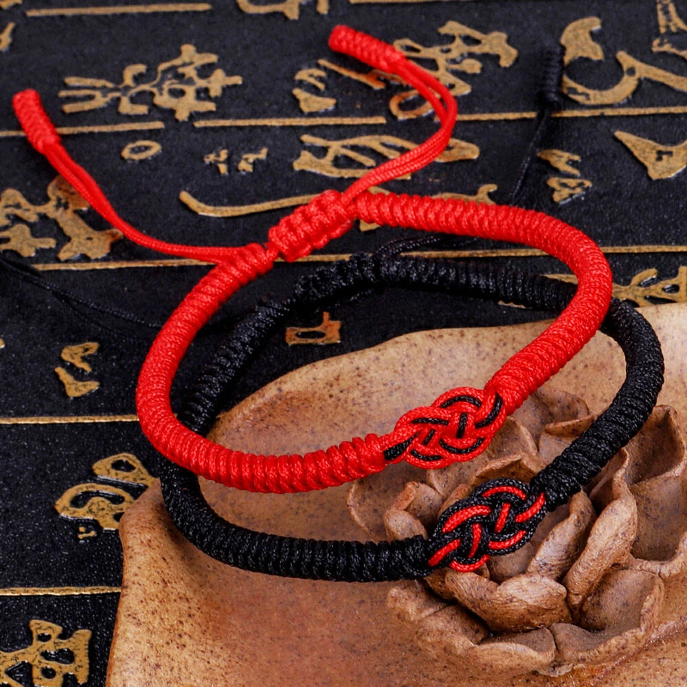 Hot Tibetan Buddhist Braided Bracelet Thread Knots Woven Red Rope Lucky  Lover Men Women Bracelets Bangles