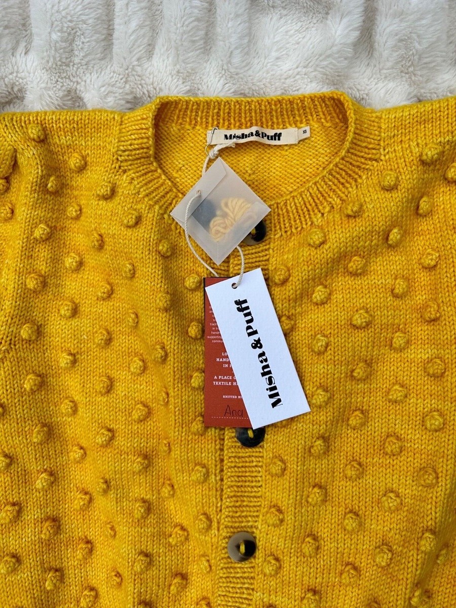 New Misha & Puff Popcorn Ellie Cardigan XS Adult in Mango