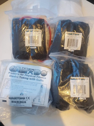 Cando Exercise Tubing Set w/Ankle Cuffs Preassembled Circumference 35" Arms/Legs