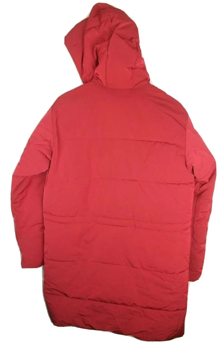 Men's Everlane ReNew Hooded Puffer Jacket Size Small Red Pre Owned