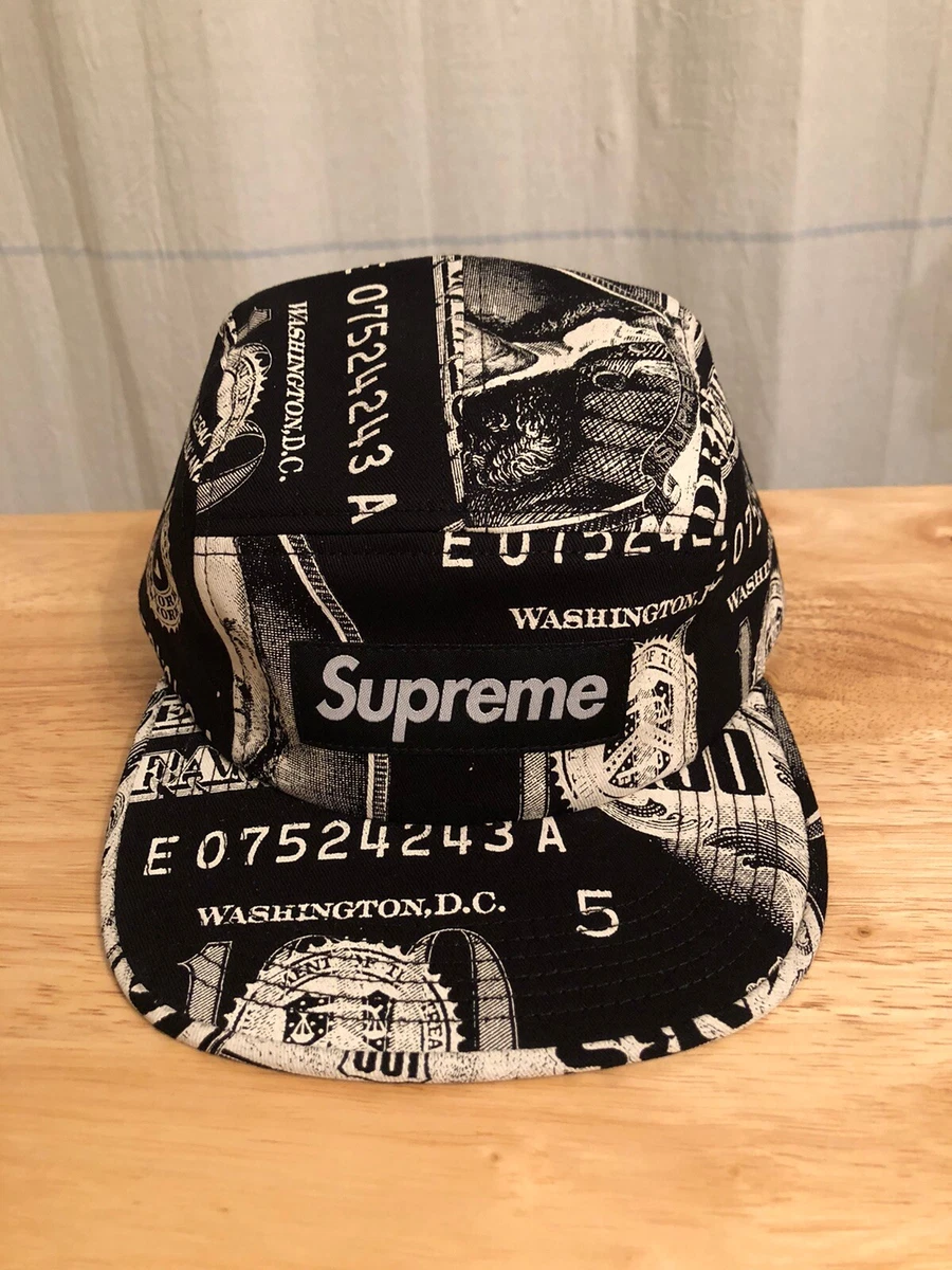 Black and top white supreme hat