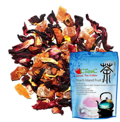 Peach Fruit Tea, Decaffeinated, Delicious to Enjoy Hot and Iced, Loose Leaf Tea