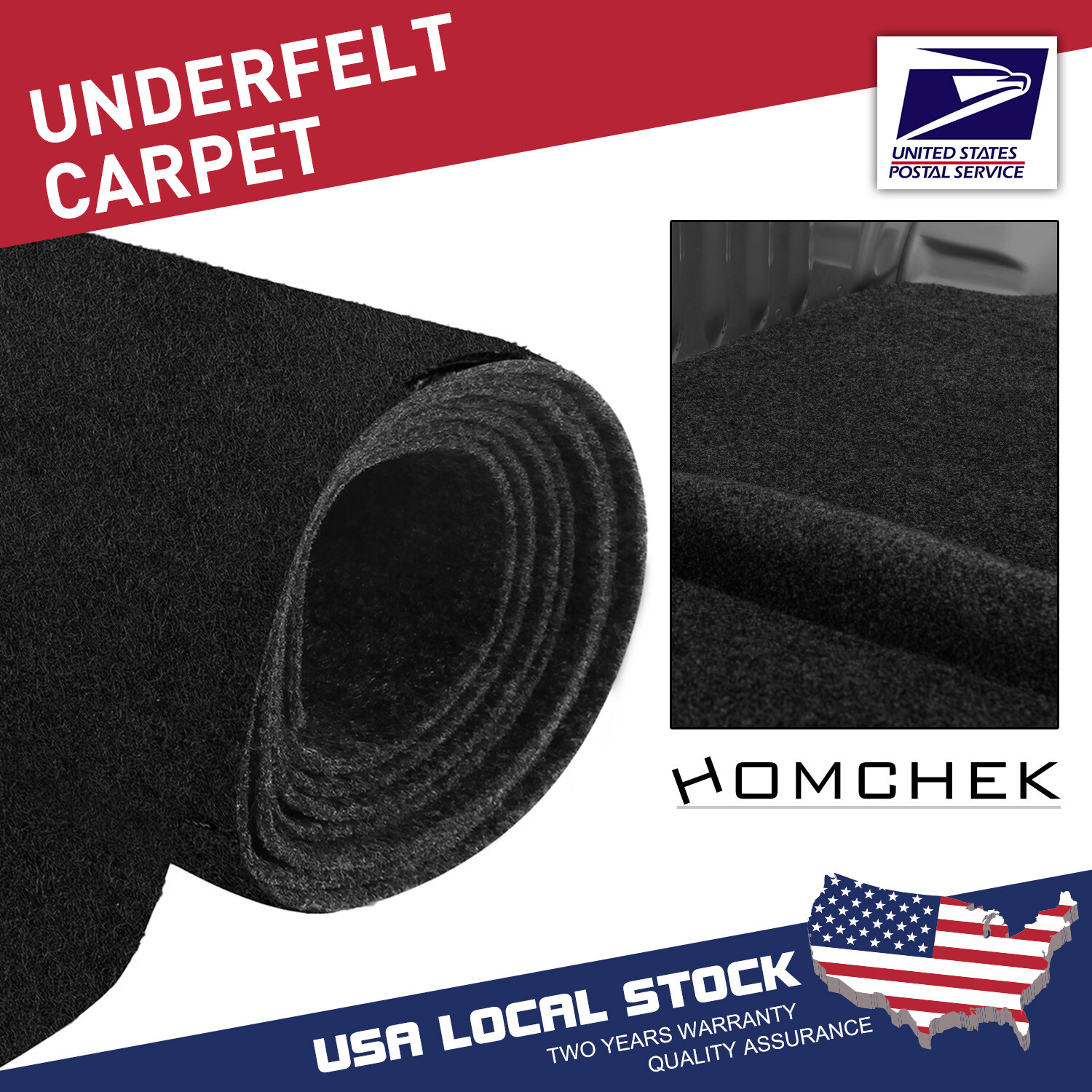 Car Sub Woofer Speaker Box Carpet Durable Audio Wrap Trunk Liner Upholstery USA