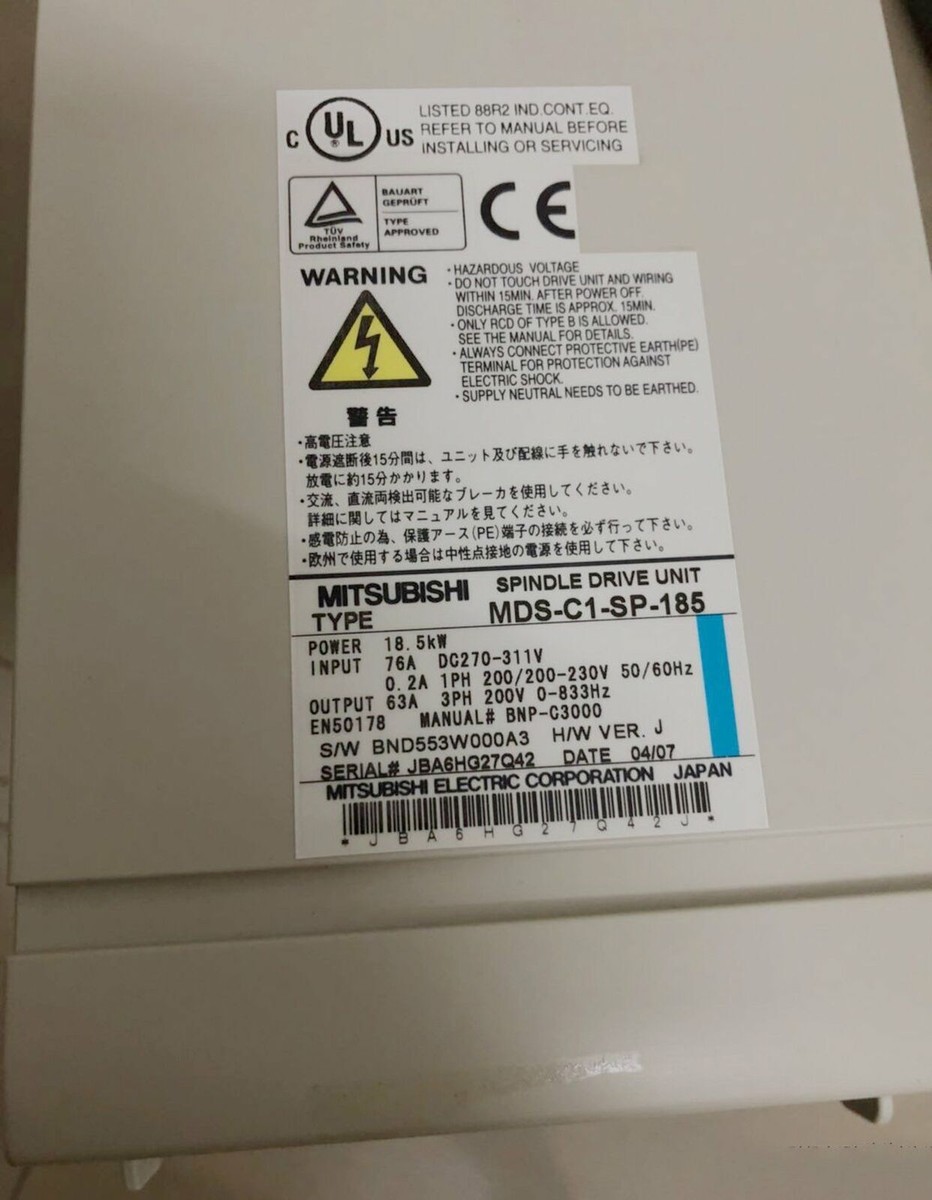 used Mitsubishi 1PS servo drive MDS-C1-SP-185 Fully Tested | eBay