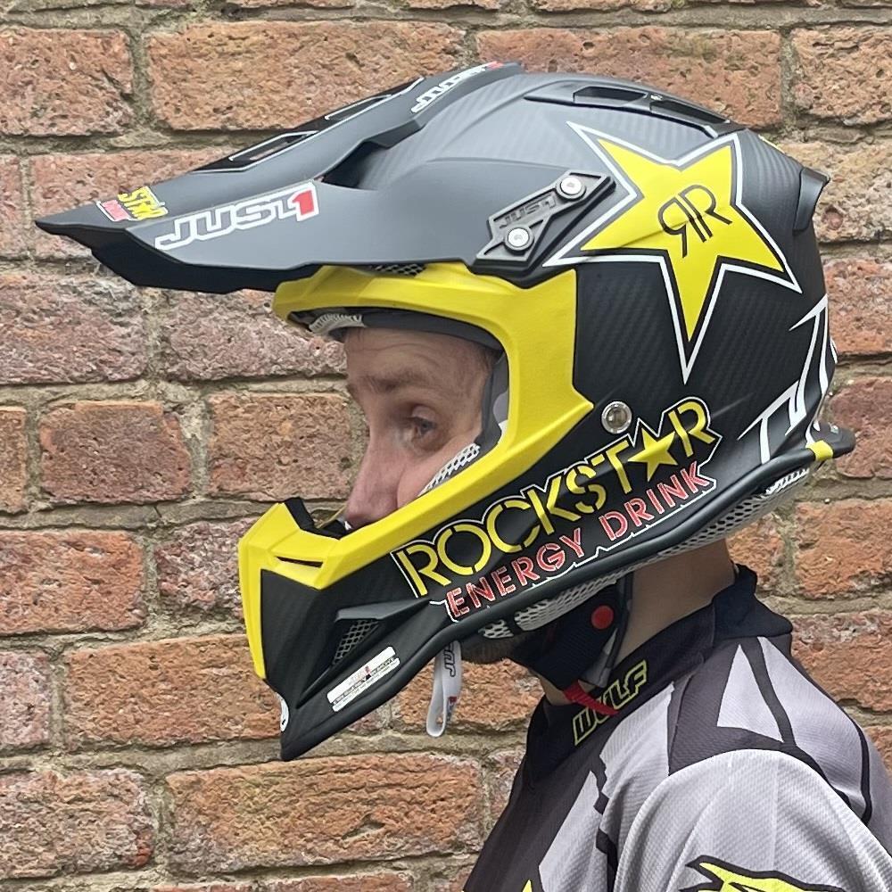 Just1 J38 Rockstar Energy Drink Off-Road Helmet Yellow