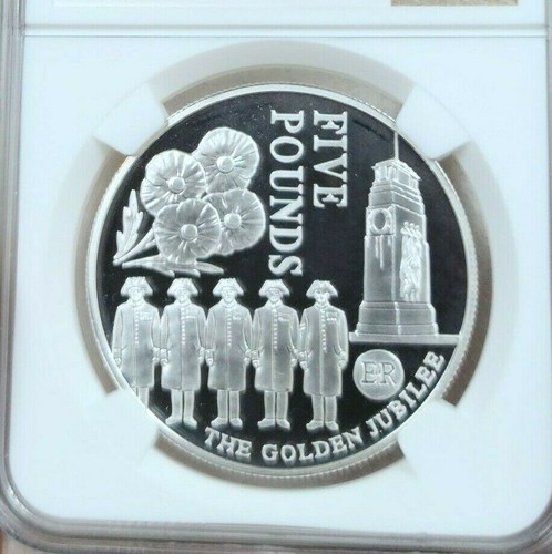 2003 JERSEY SILVER 5 POUNDS HONOR GUARD & MONUMENT NGC PF 69 ULTRA CAMEO TOP POP - Picture 3 of 4