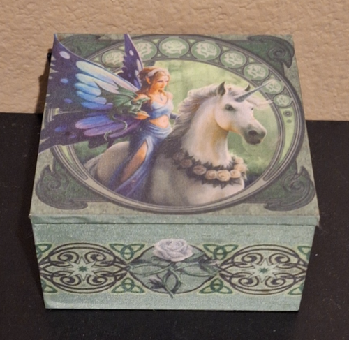 Anne Stokes Fairy Unicorn Rider Trinket Box | eBay