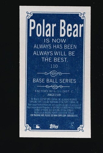 MIKE NAPOLI ⚾ 2010 Topps 206 Mini POLAR BEAR SP #110 LA Angels - Picture 2 of 2