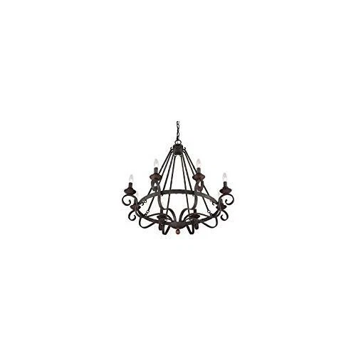Quoizel NBE5008RK 8-Light Noble Chandelier in Rustic Black - Picture 3 of 3