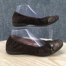 Gabor Shoes Womens US 8.5 UK 6 Hovercraft Ballet Flats Brown Suede Cap Toe