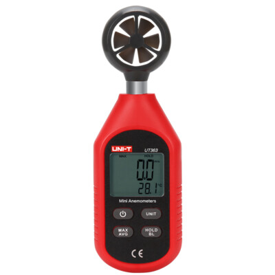 UNI-T UT363 Digital Anemometer Air Flow Wind Meter Temperature Test LCD Display