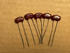 5 NOS Vintage 390 pf 500v Silver Mica Capacitors .00039 uf ElMenco EM Qty 