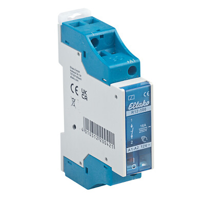 Eltako Schaltrelais Typ R12-100-12V | Betrieb mit 12V Spulenspannung | 250V 16A