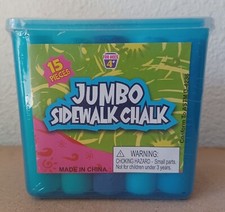Jumbo Sidewalk Chalk - 15 Pieces New Sealed