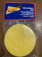 NIP Smart Choice Collapsible Cup/Yellow/round/Camping/Pill Dispenser Incd/Out