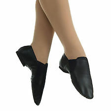  Slip on Split Sole LEATHER Jazz Shoe by Dance Class NIB - Black and Caramel