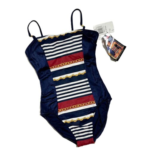 Vintage Jantzen Images USA Swimsuit Colorful Antron Nylon One Piece Bathing Suit