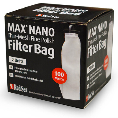 Red Sea Max Nano 100 Micron Thin Mesh Fine Polish Filter Bag for Nano Reef Tanks