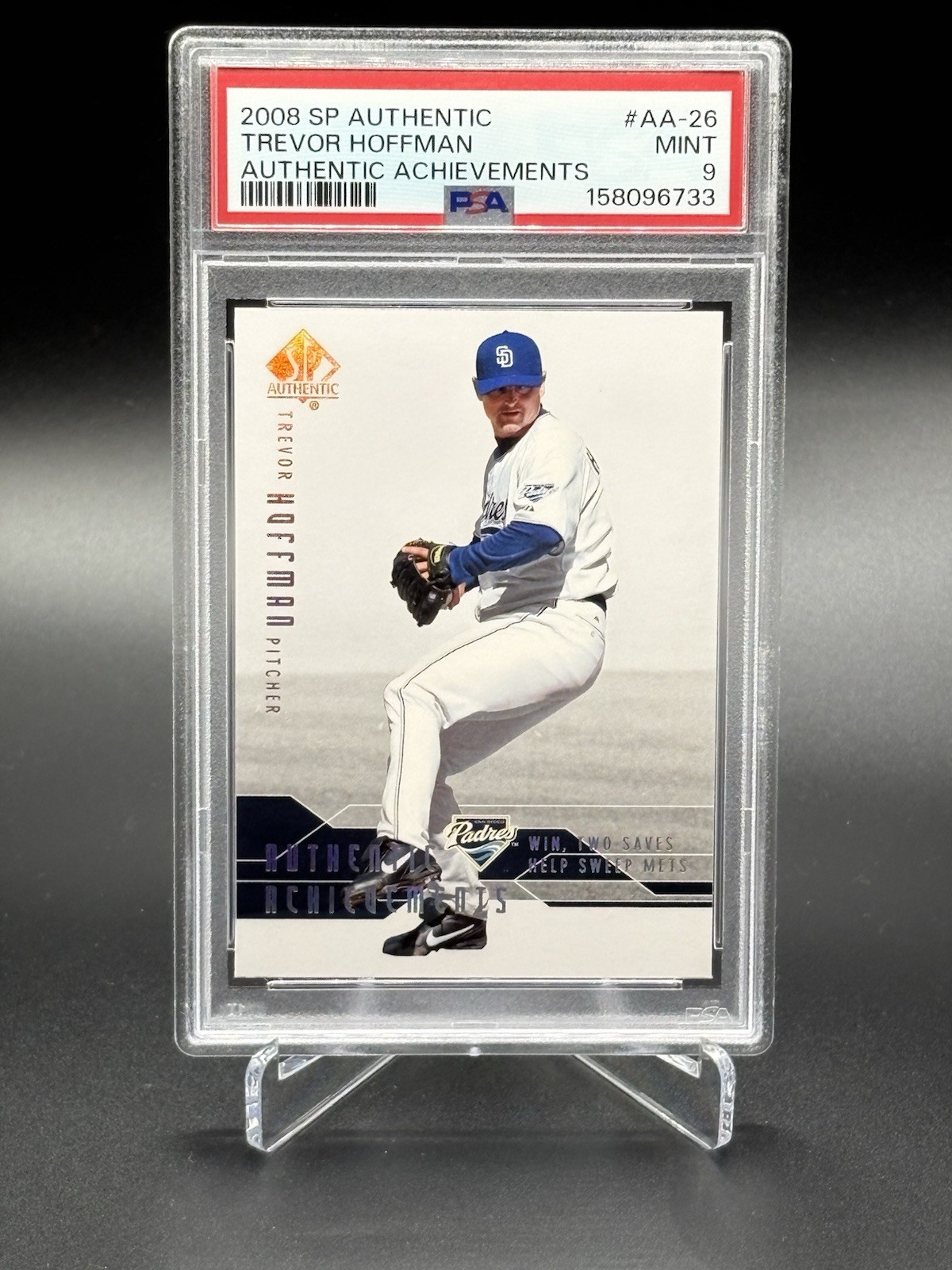2008 SP Authentic Trevor Hoffman Authentic Achievements PSA 9