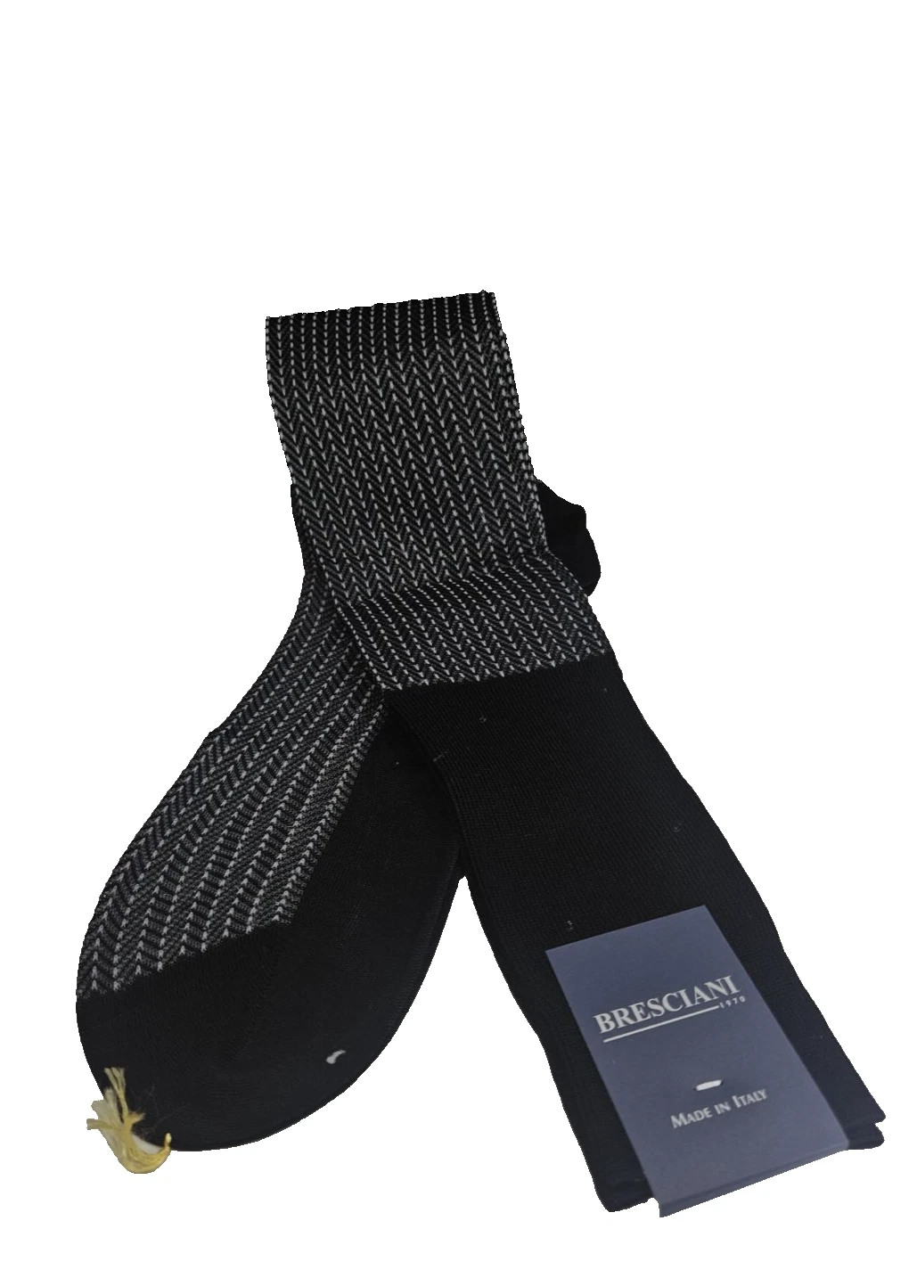BRESCIANI Socks Men Italian 100% Cotton Size L - Black - Gray - New
Opens in a new window or tab