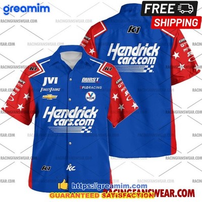 Kyle Larson Nascar Racing 2024 Blue Hawaiian Shirt