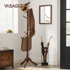 VASAGLE Solid Wood Coat Rack, Free Standing Coat Rack,Tree-Shaped Coat Rack-FGQA