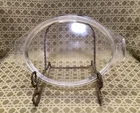 Vintage Pyrex 943-C-8 Clear Oval Glass Casserole Lid w/ Side Handles Lid Only