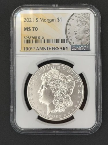 2021 S PRIVY MORGAN 0.999 FINE US MINT SILVER DOLLAR $1 UNC NGC MS-70 GRADED