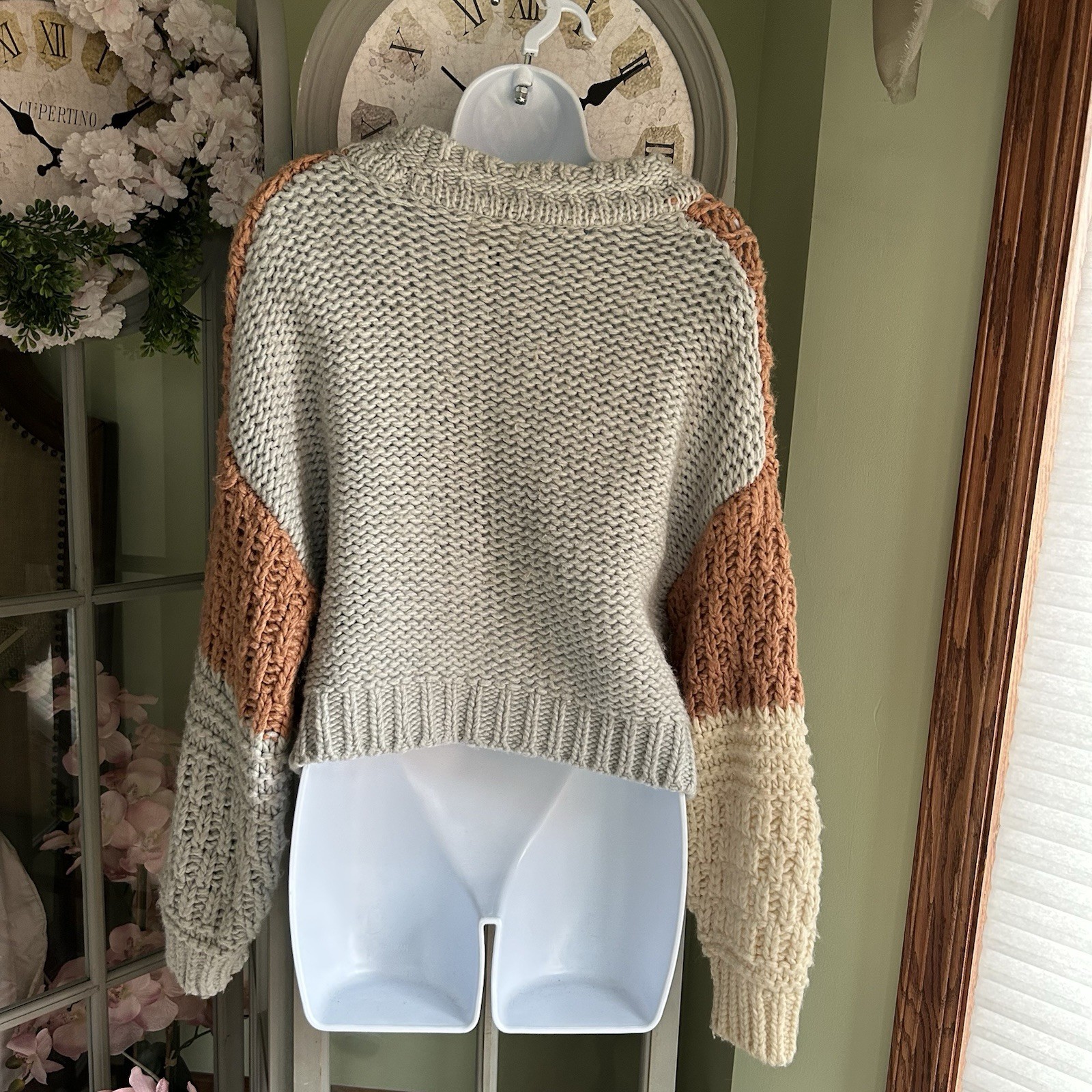 UNIVERSAL THREAD Cable Chunky Knit Colorblock Swe… - image 4