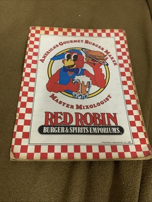 Red Robin Vintage Menu 1984 Burger And Spirits Emporium