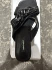 Nine West Black Chain Detail Sandals. Size 6.5