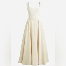 NWT J.Crew Sweetheart Tank Dress with Poplin Skirt Size XS Midi