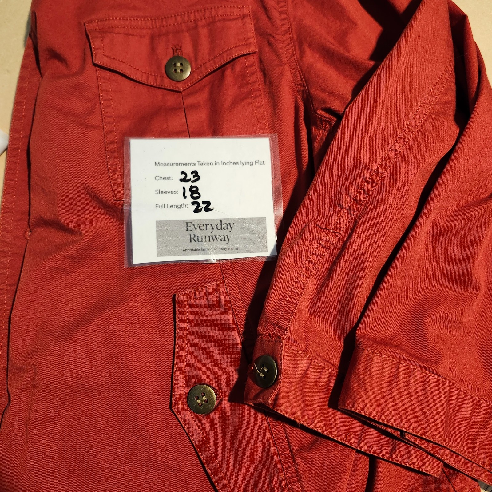 Ruby Rd Utility Jacket 16 Burnt Orange copper emb… - image 9