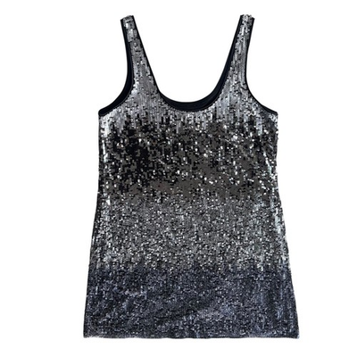 #ad #ad Express Women#x27;s Med Silver Sequins Gradient Sleeveless Party Cocktail Mini Dress $34.99