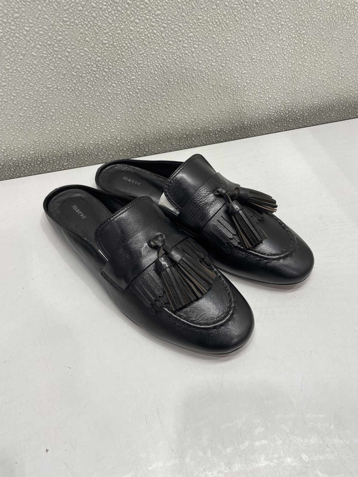 Maeve Kiltie Tassel Loafer Mules Women's US 6-6.5, Black