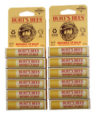 12-PACK / Burt's Bees - Original Beeswax - Lip Balm Lip Moisturizer