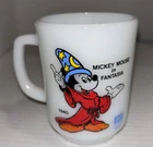 Vintage Anchor Hocking Mickey Mouse Fantasia Pepsi Mug Milk Glass Fire King