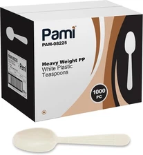 PAMI Heavy-Duty Disposable Plastic Cutlery Bulk 1000Ct Forks Knives Spoons White