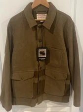 Rare Filson Beartooth Work Coat | Medium | Marsh Olive Stripe | Sample NWT $395