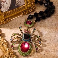 Extravagant Large Diamante Spider Necklace (NEW) Gift Boxed