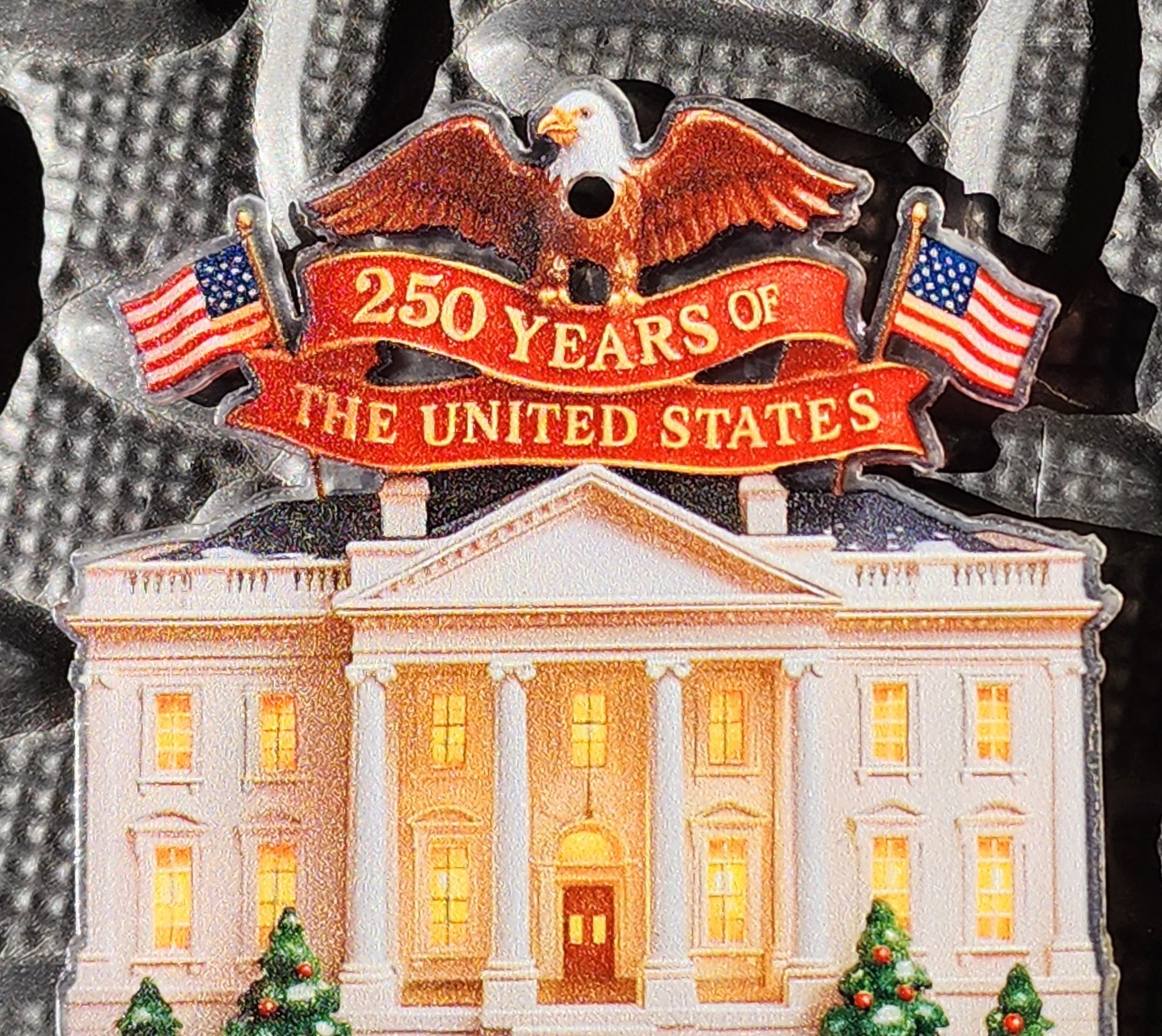 Commemorative 250th Years of the United States White House Christmas Ornament