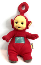 Vintage 1998 Teletubbies Talking 15" Tall Poe Red Plush Doll Toy Works Playskool