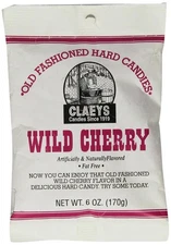 Claey's Old Fashioned Hard Candy Wild Cherry Drops - 6 oz Bag