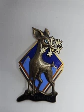 Insigne, broche médaille ski ESF " Le cabri " fabrication Augis Lyon