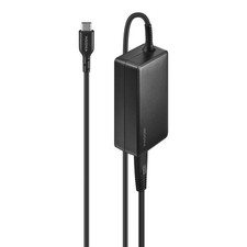 Insignia- 65W 4 ft. Laptop Power Adapter for USB-C Devices - Black