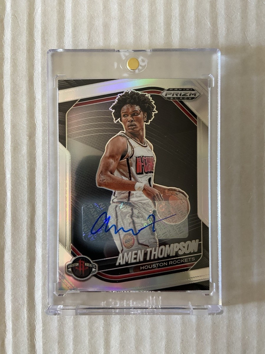 AMEN THOMPSON 2024-25 PANINI PRIZM BLACK SILVER AUTO!!! ROCKETS 