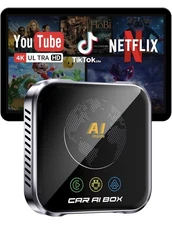 Magic AI Box Wireless CarPlay Adapter, Fast Car Video Box Plug & Play, Easy Setu