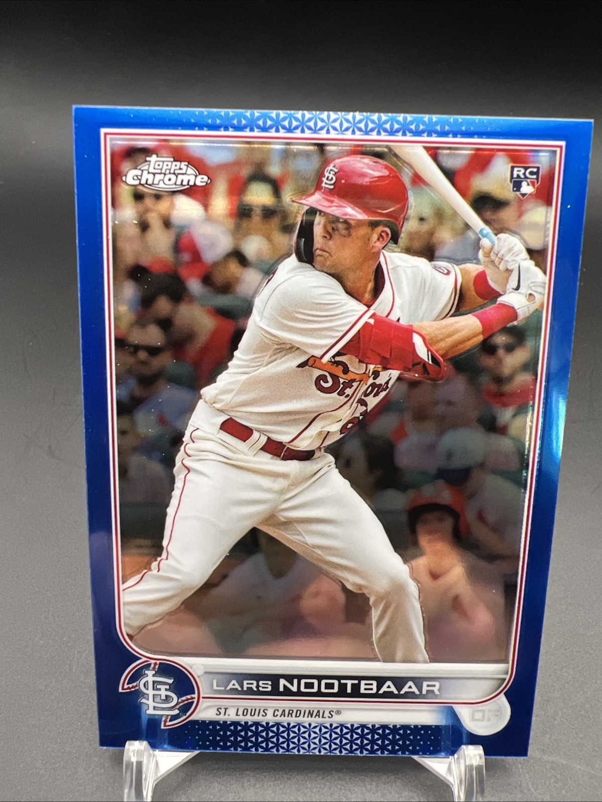 2022 Topps Chrome Blue Refractor /150 Lars Nootbaar #19 Rookie RC
